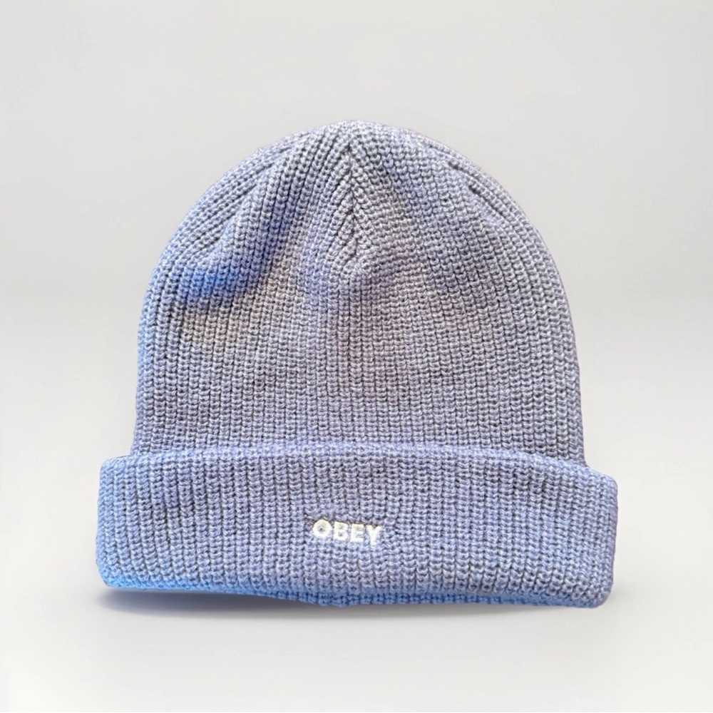 Obey Future Ribbed Cuff Purple Lilac Hat ONE SIZE Skater Beanie